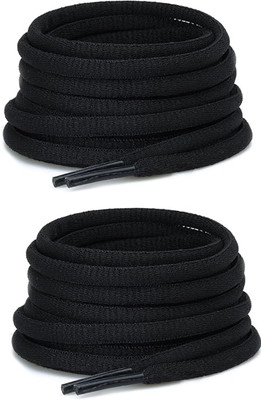 XERUS Round Shoe Lace Hiking Oval Shoelace 120CM Shoe Lace(Black Set of 2)