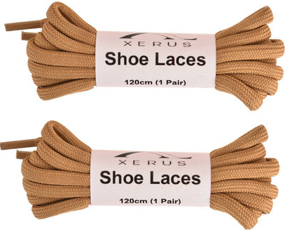 XERUS Shoe Lace Round Camel Tan For Boot Sport Hiking Shoes Shoe Lace(Tan Set of 2)