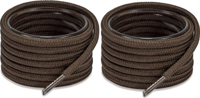 XERUS Shoe Laces Round Brown 120cm shoe laces for boot sport hiking coffee shoes Shoe Lace(coffee Chocolate Set of 2)