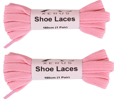 XERUS Flat Light Pink Shoelace for sneakers canvas Shoe Lace(Light Pink Set of 2)