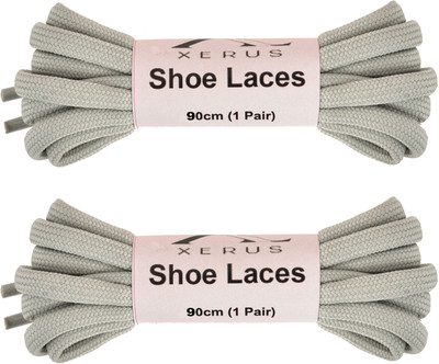 XERUS Shoe Lace Round Light Grey For Boot Sport Hiking Shoes Shoe Lace(Light Grey Set of 2)