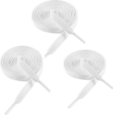 house of common Flat Shoe Lace White 120CM Lace Casual Snekers Shoe Lace(White Set of 3)