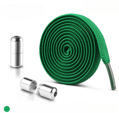 Athline Lock Laces, Semicircle, For Sneakers, Boots, Athletic, Stretchable No Tie Shoe Lace(Green Set of 1)
