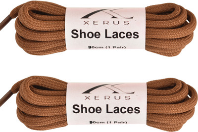 XERUS Shoe Lace Round Brown For Boot Sport Hiking Shoes Shoe Lace(Brown Set of 2)