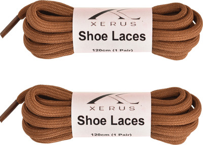 XERUS Shoe Lace Round Brown For Boot Sport Hiking Shoes Shoe Lace(Brown Set of 2)