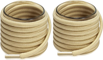 XERUS Shoe Laces Round Beige 150cm shoe laces for boot sport hiking Beige shoes Shoe Lace(Beige Set of 2)