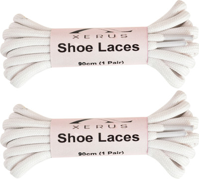 XERUS Shoe Lace Round White For Boot Sport Hiking Shoes Shoe Lace(White Set of 2)