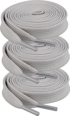 XERUS Flat Light Grey 90cm Shoe Lace(Light Grey Set of 3)