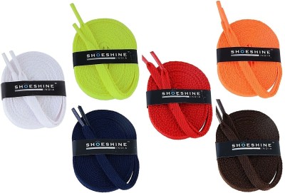 SHOESHINE sport shoelace 120cm Y5 flat Shoe Lace(Multi Set of 6)