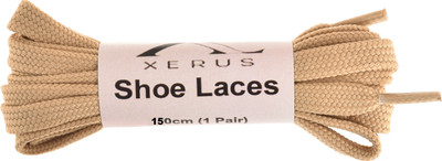 XERUS Flat Beige Shoe lace for sneakers canvas shoelaces Shoe Lace(Brown Set of 1)