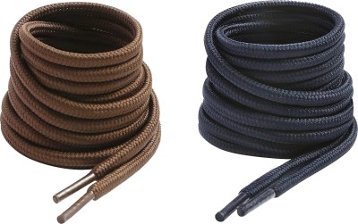 XERUS Round Shoe Lace 120CM Shoe Lace(Chocolate, Navy Set of 2)