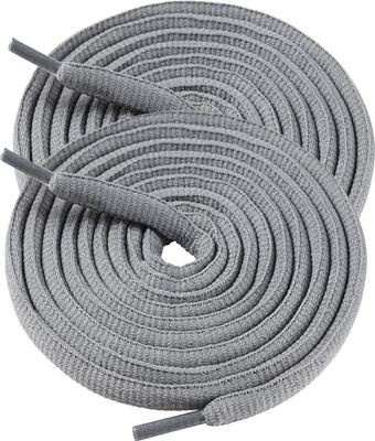 XERUS Shoe Laces Round Grey 120cm shoe laces for boot sport hiking Grey shoes Shoe Lace(Grey Set of 2)