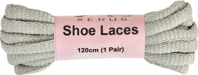 XERUS Shoe Lace Light Grey Round 120cm for boot sport flat canvas sneakers Shoe Lace(Grey Set of 1)