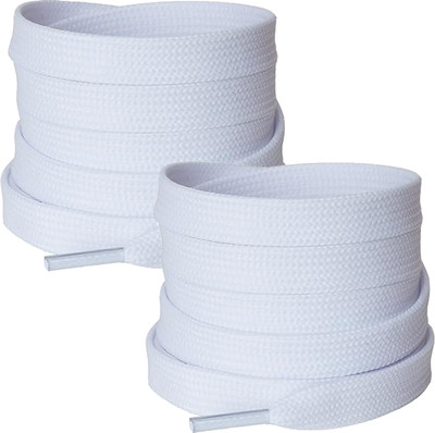 B11 White Hollow Flat Shoe Laces for Sneakers 120cm Shoe Lace(WHITE Set of 2)