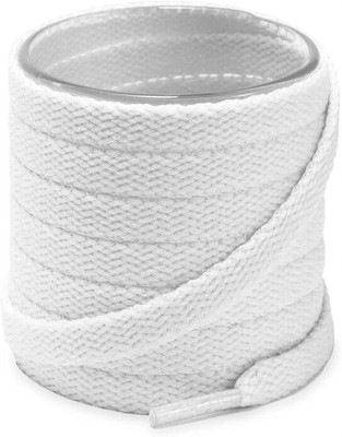 house of common Flat Shoe Lace White 120CM Lace Casual sneakers Shoe Lace(White shoe laces Set of 2)