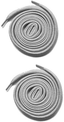 FEELPZONE 2-Pair New Light Grey Round/Owel Shoe laces for Men/Women/Girls Shoe Lace(Athletic Running Sneakers Shoes Boot Laces Hiking Trekking Shoe Laces Set of 2)