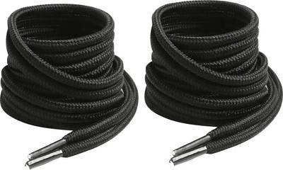 XERUS Round Shoe Lace Black 120CM Boot Lace Casual Hiking Shoe Lace(Black Set of 2)