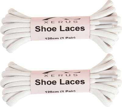 XERUS Shoe Lace Round White For Boot Sport Hiking Shoes Shoe Lace(White Set of 2)