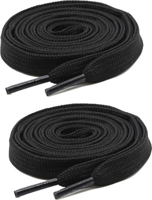 XERUS Flat Shoe Lace Black 120CM Shoe Lace(Black Set of 2)