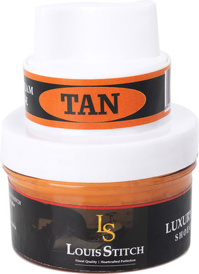 LOUIS STITCH Tan Shoe Cream with Applicator For Leather items Leather Shoe Cream(Tan)