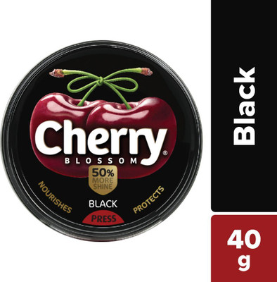Cherry Blossom Nourishes Leather Shoe Wax Polish(Black)