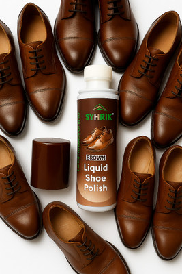 Syhrik Brown Liquid Shoe Polish For Leather Shoes. Brown shoe Instant shoe shiner. Leather Shoe Liquid Polish(Brown)