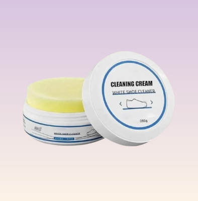 POLYGON White Shoe Cleaning and Paste Formula Leather, Canvas, Sports Shoe Cream(White)