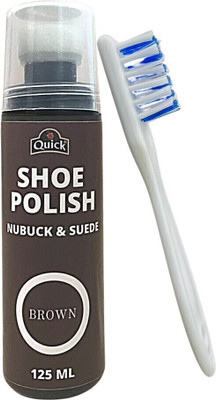 Quick Nubuck Suede Shoe Polish Color - Brown (Pack - 125 ML) Nubuck, Suede Shoe Renovator(Brown)