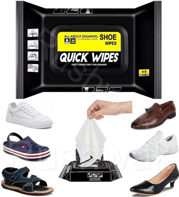 Visaan Shoe Wipes (1 Pack of 80pcs) Sneaker Wipes Cleaner, Sneaker Shoe Cleaner Cleaner(Generic, Black, White)