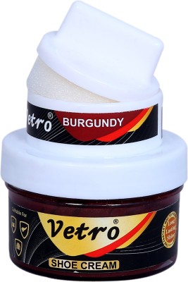 vetro BURGUNDY SHOE CREAM01 Leather, Patent Leather, Synthetic Leather Shoe Cream(Maroon)