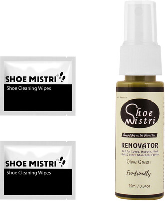 Shoe Mistri Shoe Renovator Miniature (Olive Green) Canvas, Nubuck, Suede Shoe Liquid Polish(Green)