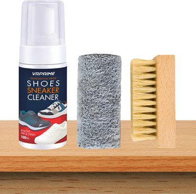 VRPRIME Shoe Sneaker Cleaner for White Shoes | Foam Sneaker Cleaning Kit | Nubuck, Sports Shoe Cleaner(White, Black)