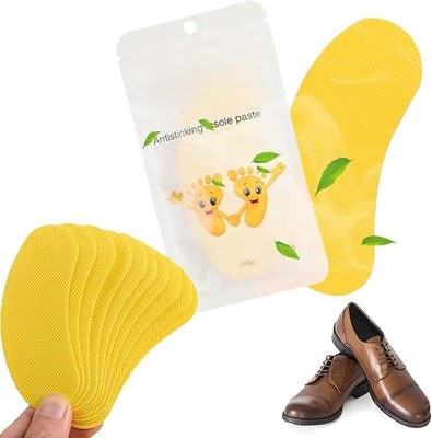 KVVTRADES Shoe Smell Remover Stickers Patches Lemon Fragrance Deodorant Patch for Shoes Foot Support(Yellow)