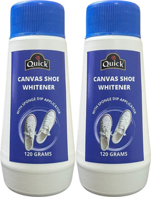 Quick Shoe Whitener with Improved Formulation & Stain Remover ( 120ml Each Pack of 2 ) Canvas Shoe Liquid Polish(White)