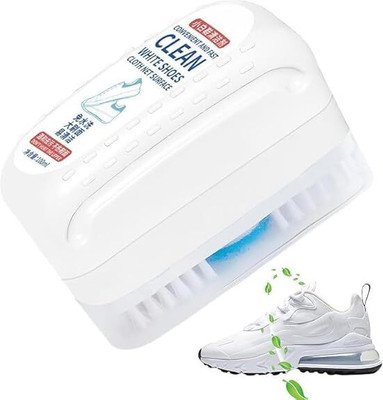 TRINGDOWN 2 In 1 White Shoe Cleaning Kit Shoe Cleaning Brush With Sponge & Liquid Canvas, Leather Shoe Cleaner(Multicolor)