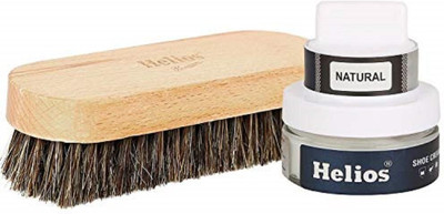 Helios Shoe Accessories Kit 1 Natural Shoe Cream 199, 1 Horse Hair Brush Leather Shoe Cream(Natural)