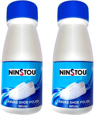 NINSTOU Canvas Shoe Polish White (120gm) Set of 2 Pcs Canvas Shoe Liquid Polish, PT Shoe Canvas Shoe Liquid Polish(White)