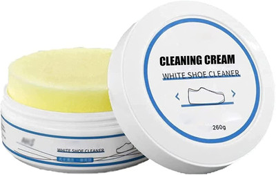 Alesso White Shoe Cleaning Cream, Shoe Cleaning Kit Shoe Cream with Sponge Canvas, Leather, Nubuck, Patent Leather, Synthetic Leather, Sports, Suede Shoe Cream(White)
