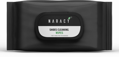 naracy Shoe Cleaning Wipes for Sneakers & White Shoes | Instant Cleaner | Quick Dry Sports, Canvas, Patent Leather, Synthetic Leather, Nubuck Shoe Cleaner(Black)