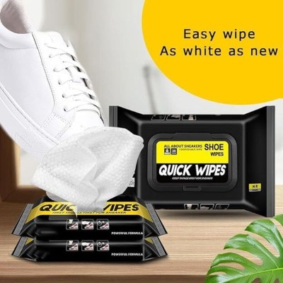 Buyer Choice Shoe Sneaker Wipes Cleaner Quick Wipes Disposable Portable Removes Dirt, Stains Leather, Nubuck, Patent Leather, Sports, Suede, Synthetic Leather, Velour Shoe Cleaner(Neutral)