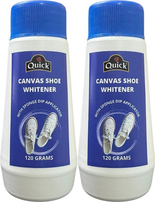 Quick Shoe Whitener with Sponge Dip Applicator – 120g (Pack of 2) Canvas Shoe Liquid Polish(White)