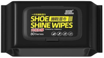 SnowShell Shoe Cleaner Wipes - 1 Packs of 80 - Portable Wipes Quickly Remove Dirt Clean76 Canvas, Leather, Sports, Velour Shoe Cleaner(White)