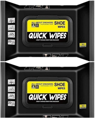 CITYCART Shoe Wipes Wipes Pack of 1(80 Wipes) Instant Cleaner Sports, Velour, Leather, Canvas Shoe Cleaner(White)
