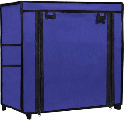 URBAN CHOICE Metal Collapsible Shoe Stand(BLUE, 3 Shelves, DIY(Do-It-Yourself))