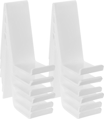 GTB LITE Pack of 12 Multipurpose Acrylic Shoe Display Stand Space Saving Durable Sturdy Plastic Shoe Stand(Milky White, 12 Shelves, Pre-assembled)