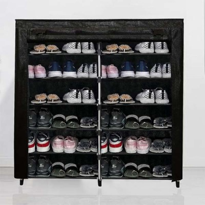 STEEZE Metal, Plastic Shoe Rack(Black, 12 Shelves, DIY(Do-It-Yourself))