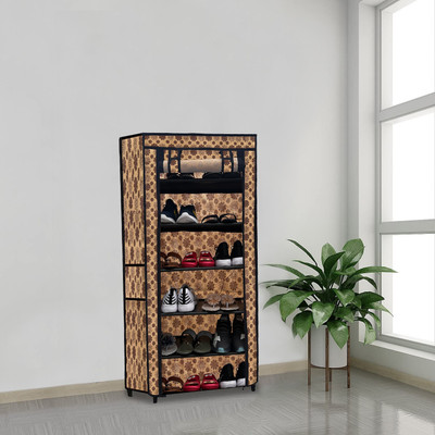 URBAN CHOICE 6 Layer Flowerprint Shoe Organizer Protect Shoes in Style Metal Collapsible Shoe Stand(Multicolour, 6 Shelves, DIY(Do-It-Yourself))