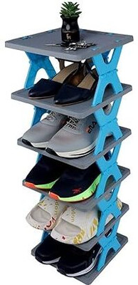 Glenston 6 Layer Shoe Rack Stand Storage Organizer Cabinet Plastic Shoe Stand(Multicolor, 6 Shelves, DIY(Do-It-Yourself))