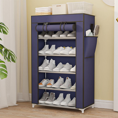KOnlineShop footwear with door Plastic Shoe Stand Plastic Shoe Stand Plastic Shoe Stand(5 layer Blue, 5 Shelves, DIY(Do-It-Yourself))