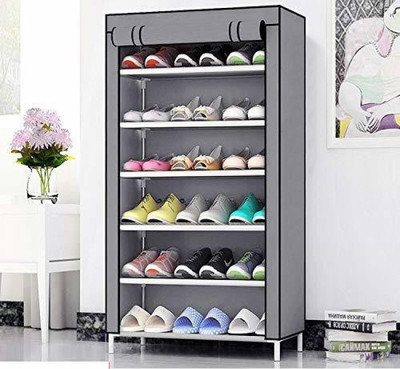 DEEPAK NextGEN Home Creative 6 layer collapsible shoe rack GREY Metal Collapsible Shoe Stand(6 Shelves, DIY(Do-It-Yourself))